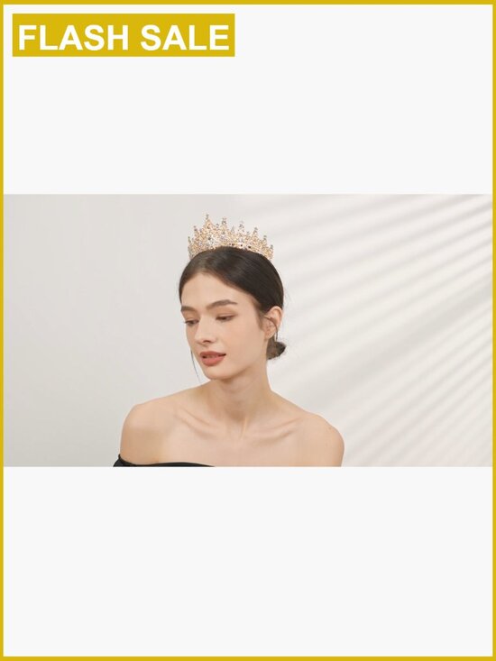 Crystal Rhinestone Queen Tiara Headband Wedding Prom Party Crown main image 4